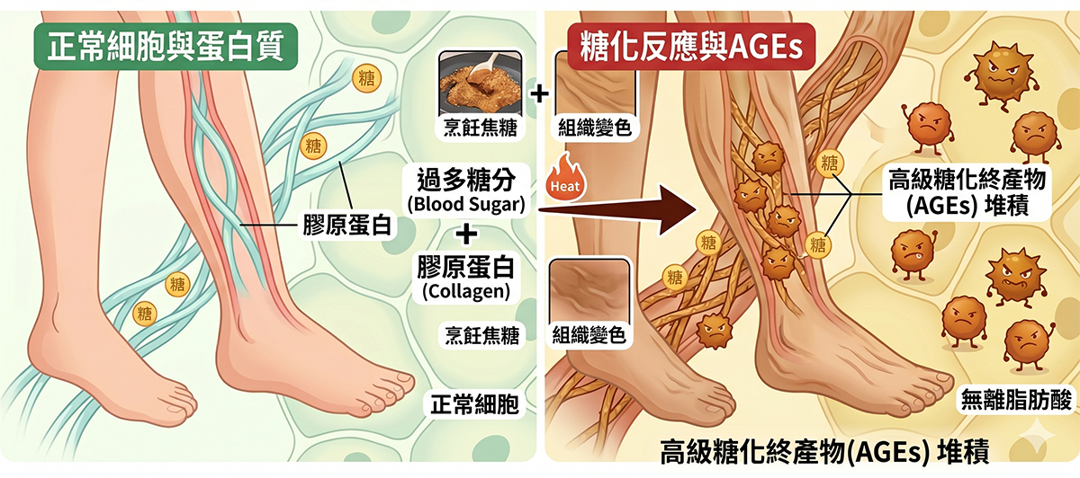糖化反應示意圖
