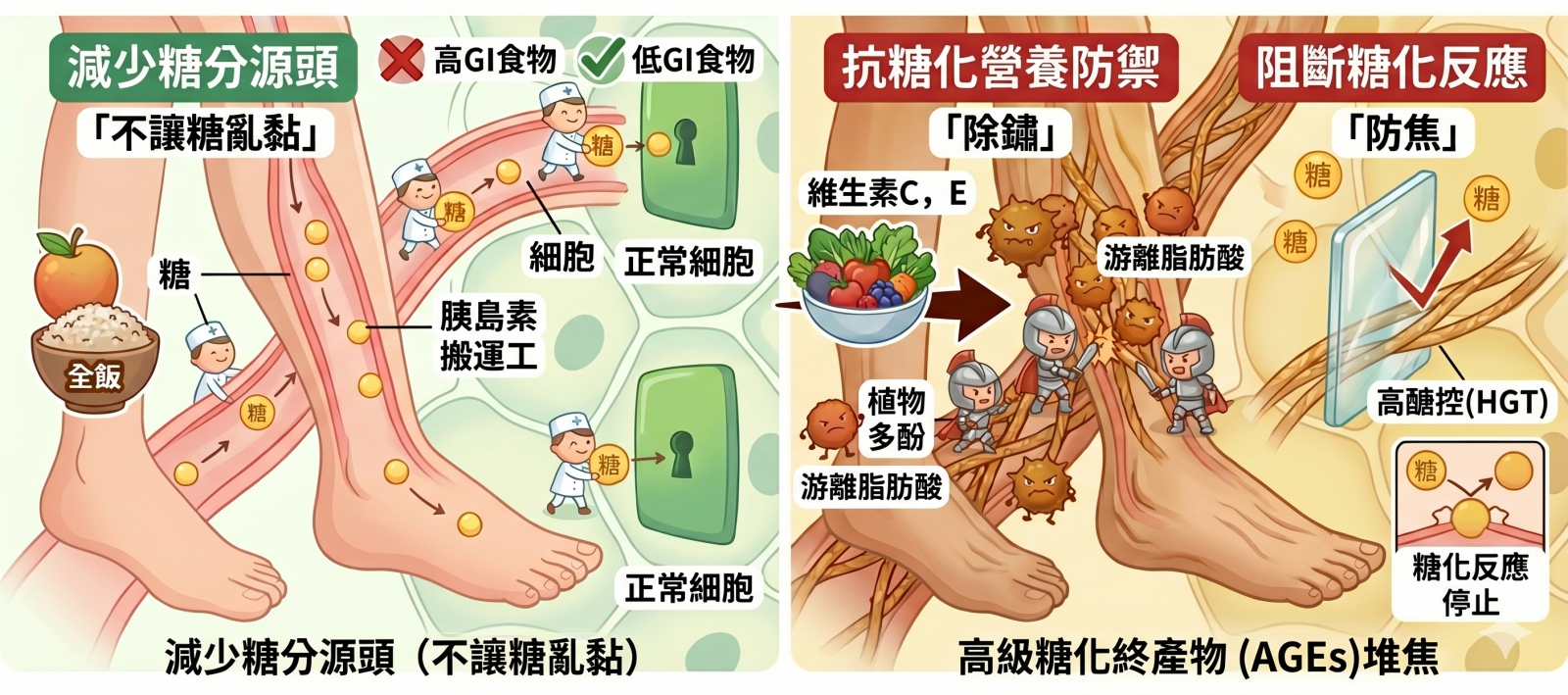 抗糖化方法示意圖