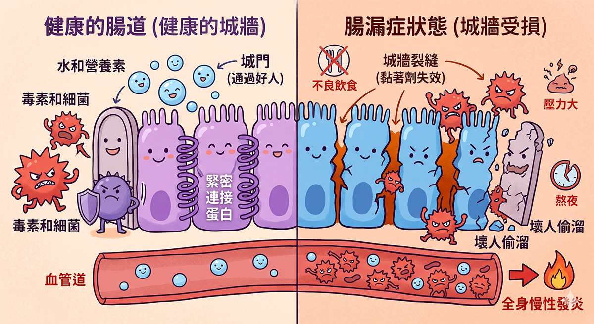 日常腸道修復策略前置概念圖