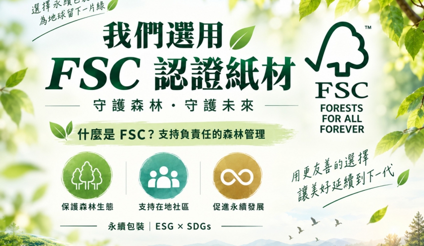 從包裝開始實踐永續｜部分商品導入 FSC® 認證紙材，為森林與環境多一份選擇